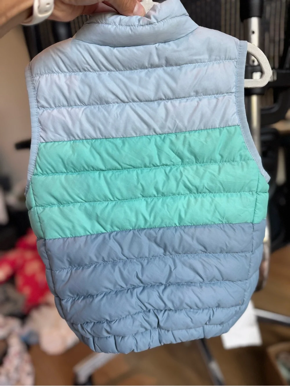 Patagonia Colorblock Puffer Vest - Light Blue, Mint & Sky
